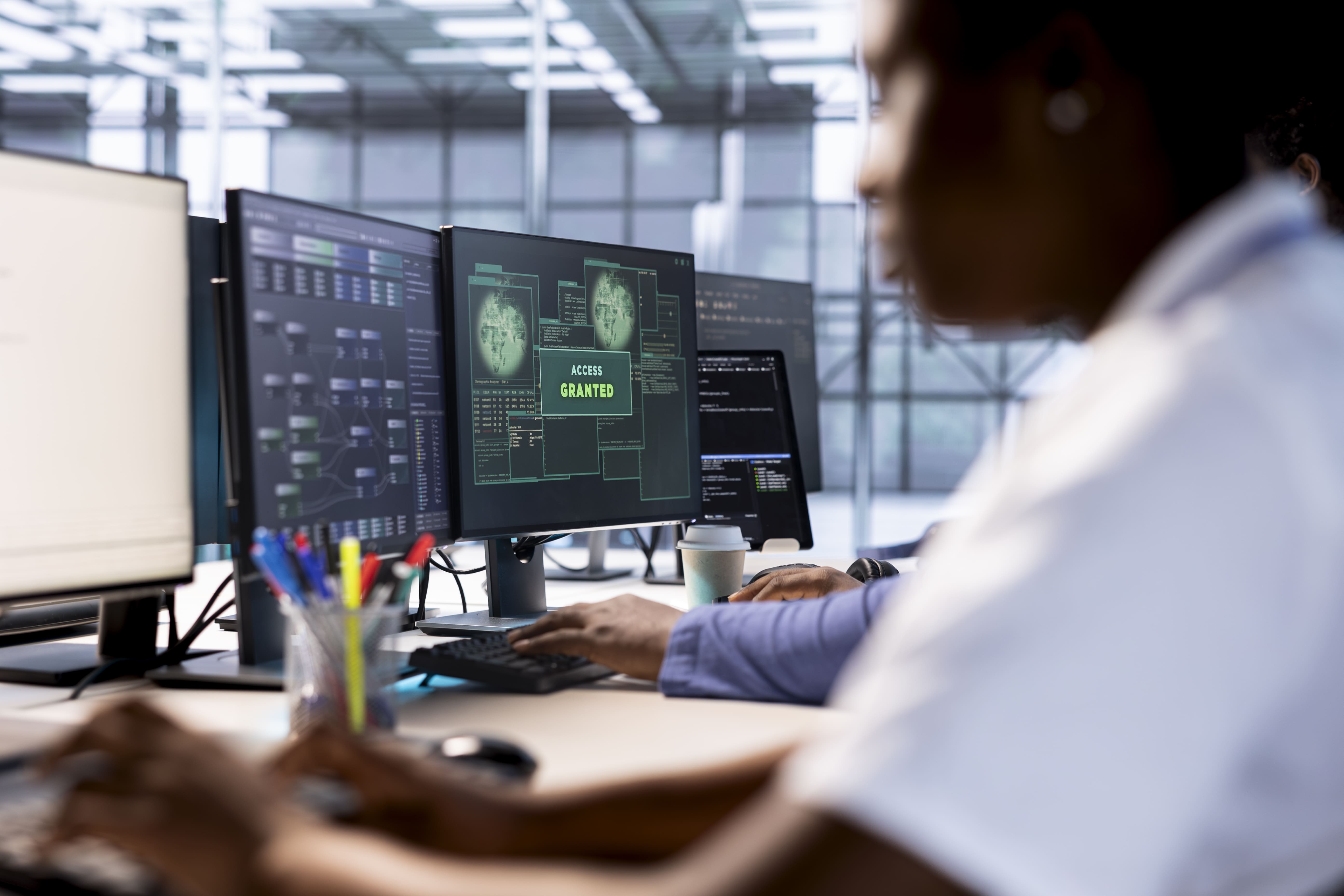 Advanced cybersecurity protection dashboard